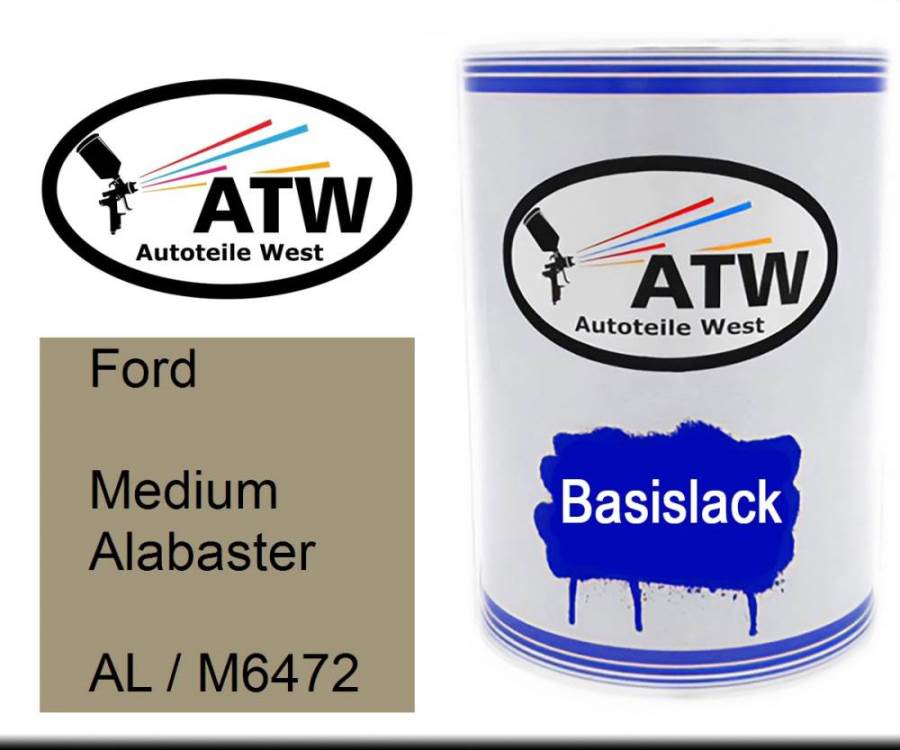 Ford, Medium Alabaster, AL / M6472: 500ml Lackdose, von ATW Autoteile West.
